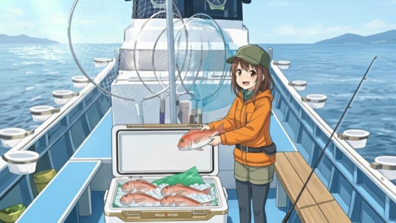 アマダイ持ち帰り方イラスト画像