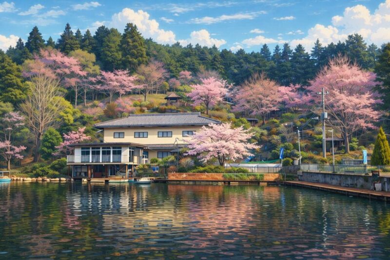 つくば園。釣り堀イラスト