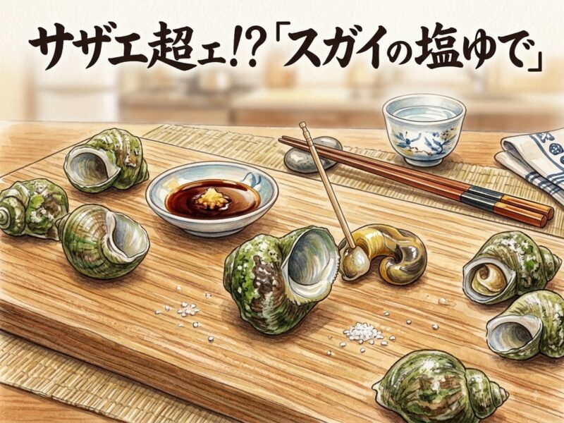スガイの塩ゆで