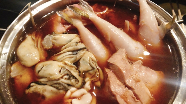 白サバふぐ海鮮味噌鍋