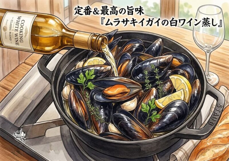 ムラサキイガイの白ワイン蒸し
