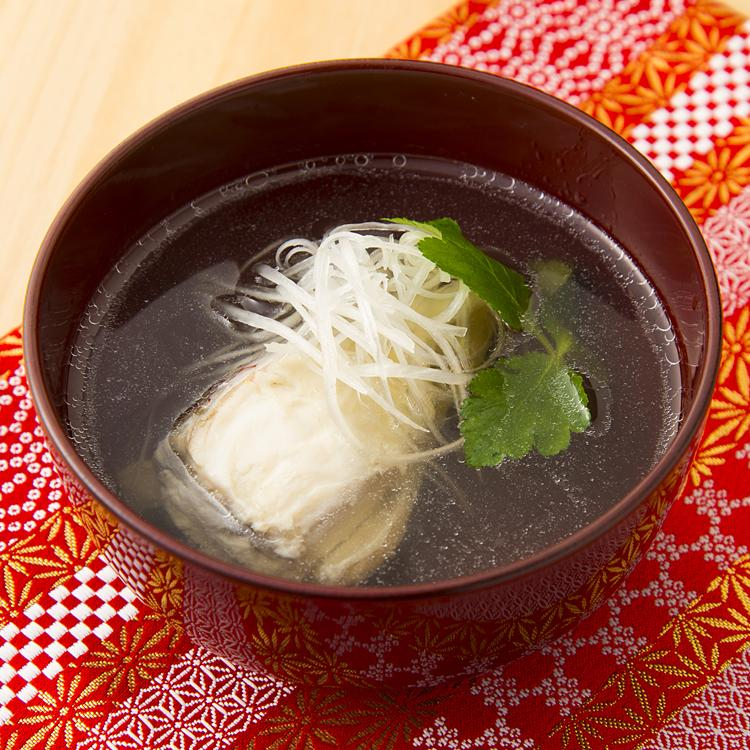レンコダイのアラ汁(潮汁仕立て)完成画像