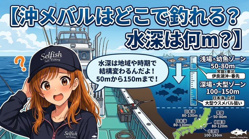 沖メバルはどこで釣れる?水深は何m?見出し画像